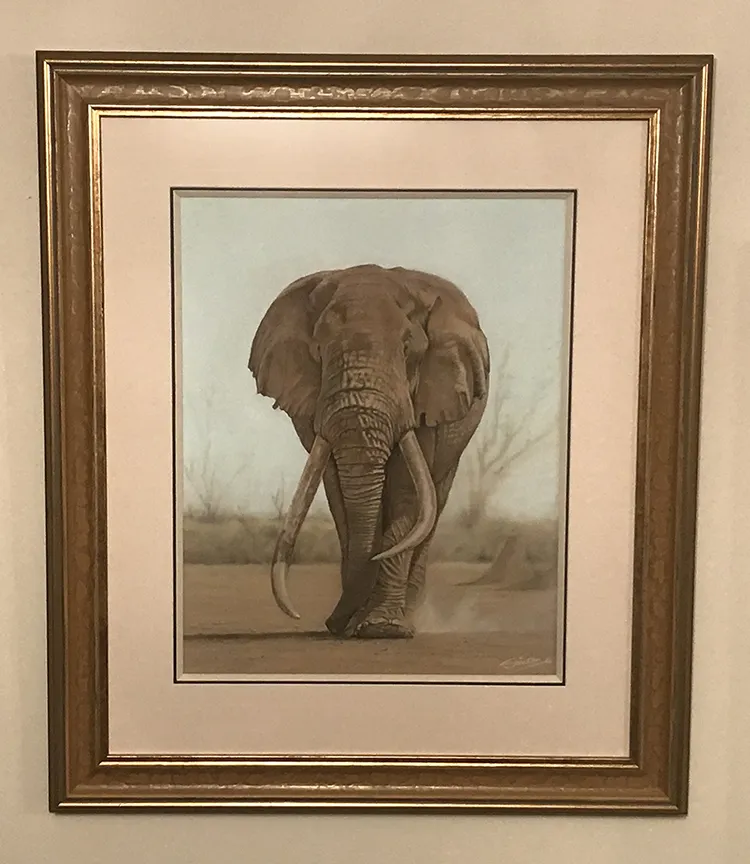 Framed, mounted and sold to a Private Collector Framed size 29 X 34 inches