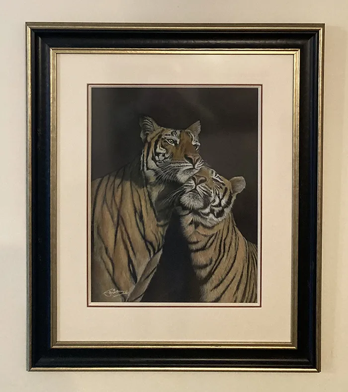 Beautifully framed by Framers Gallery  Framed size (26.5in X 31.5in) 