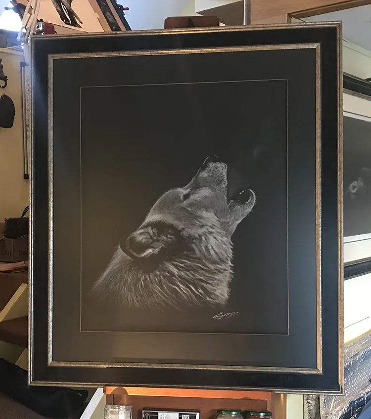 The framed ORIGINAL sketch.