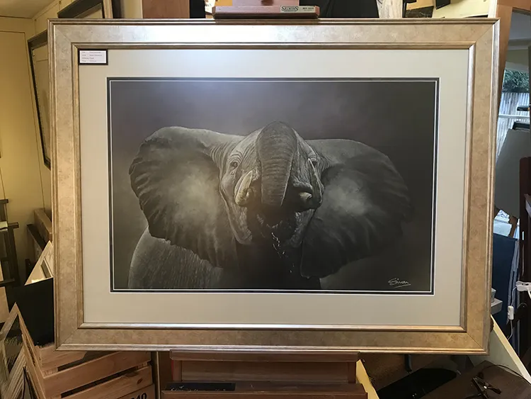The framed ORIGINAL pastel sketch