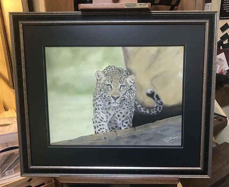 Mounted, framed and on display at the studio / gallery Frame size 30in x 25in